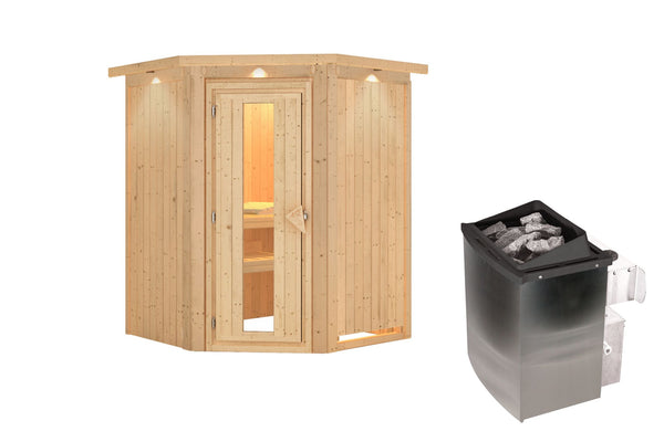 Sauna Larin Systemsauna, Eckeinstieg