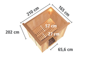 Sauna Bodin Systemsauna, Fronteinstieg