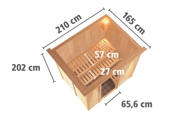Sauna Bodin Systemsauna, Fronteinstieg