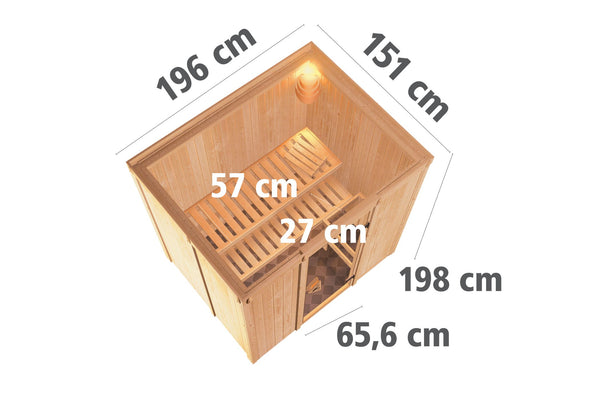 Sauna Bodin Systemsauna, Fronteinstieg