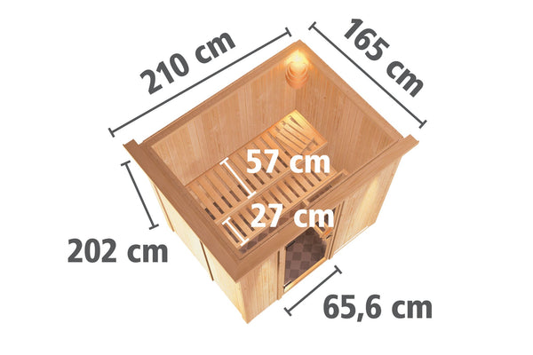 Sauna Bodin Systemsauna, Fronteinstieg