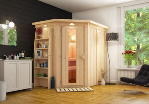 Sauna Carin Systemsauna, Eckeinstieg