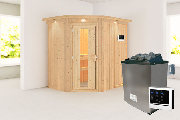 Sauna Carin Systemsauna, Eckeinstieg