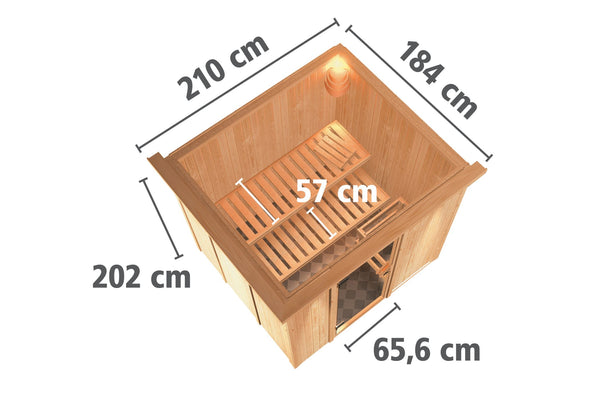 Sauna Sodin Systemsauna, Fronteinstieg