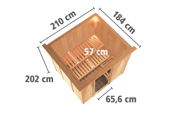 Sauna Sodin Systemsauna, Fronteinstieg