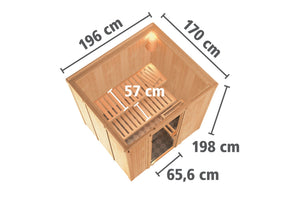 Sauna Sodin Systemsauna, Fronteinstieg