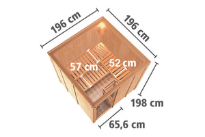 Sauna Rodin Systemsauna, Fronteinstieg