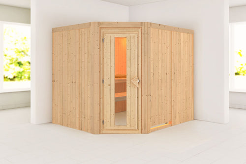 Sauna Malin Systemsauna, Eckeinstieg