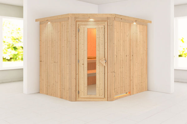 Sauna Malin Systemsauna, Eckeinstieg