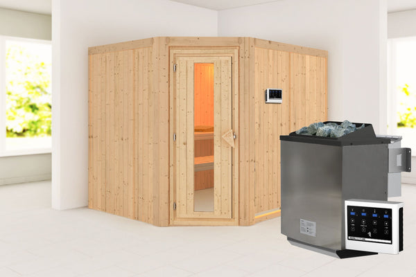 Sauna Malin Systemsauna, Eckeinstieg