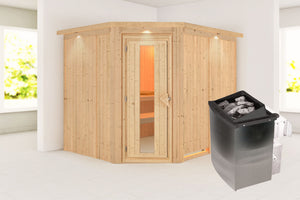 Sauna Malin Systemsauna, Eckeinstieg