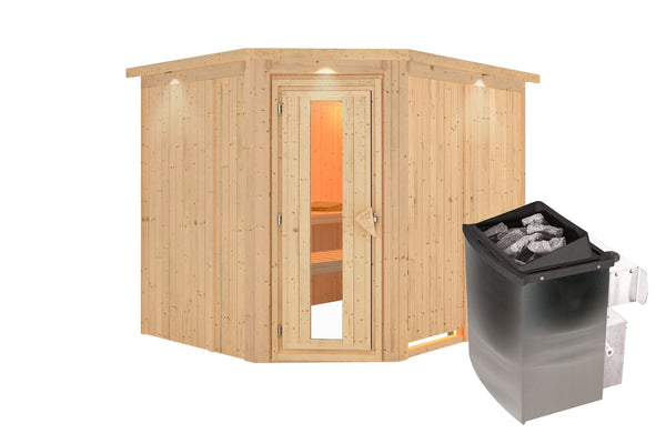 Sauna Malin Systemsauna, Eckeinstieg