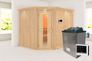 Sauna Malin Systemsauna, Eckeinstieg