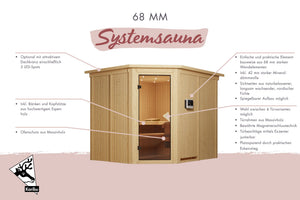 Sauna Malin Systemsauna, Eckeinstieg