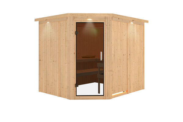 Sauna Malin Systemsauna, Eckeinstieg