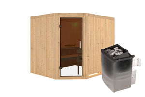 Sauna Malin Systemsauna, Eckeinstieg