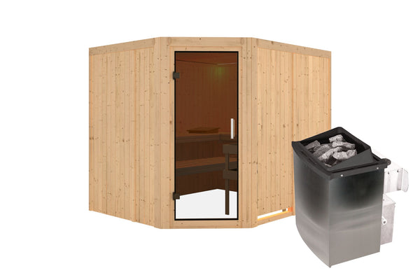 Sauna Malin Systemsauna, Eckeinstieg