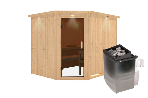 Sauna Malin Systemsauna, Eckeinstieg