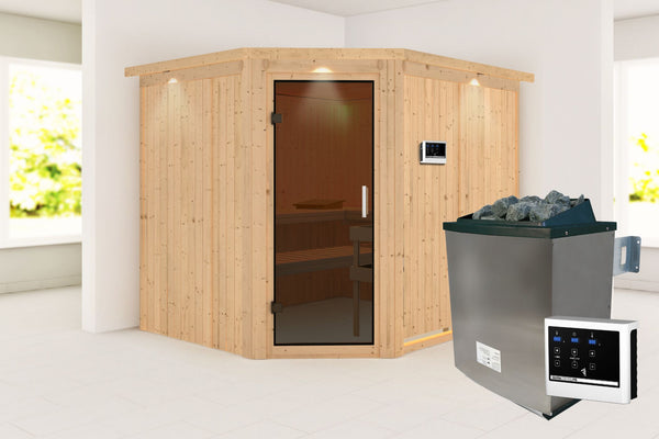 Sauna Malin Systemsauna, Eckeinstieg