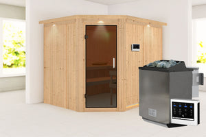 Sauna Malin Systemsauna, Eckeinstieg