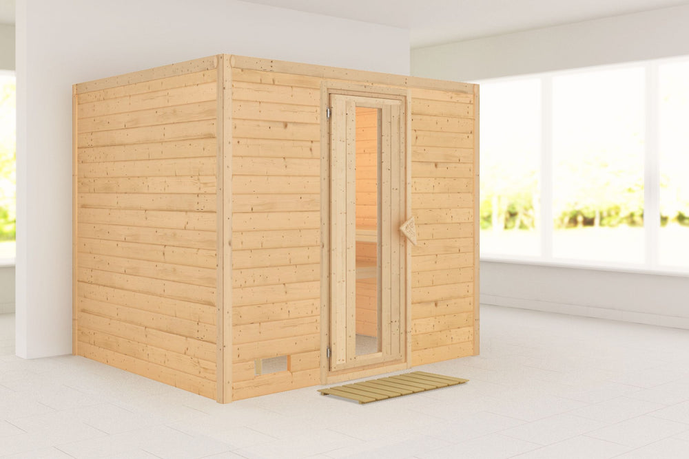 Sauna Sonara Massivholzsauna, Fronteinstieg