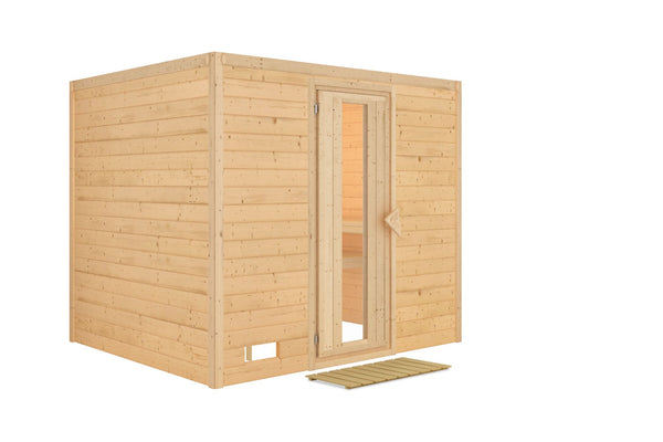 Sauna Sonara Massivholzsauna, Fronteinstieg