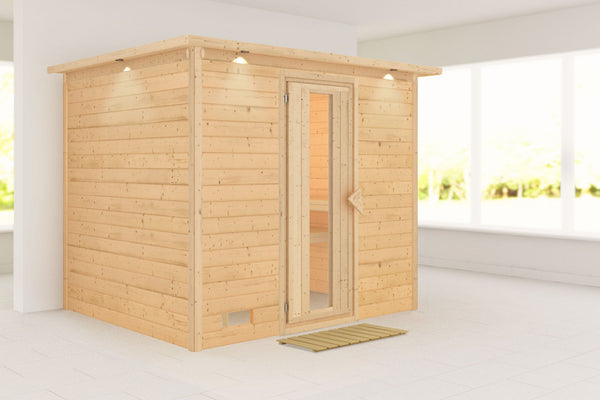 Sauna Sonara Massivholzsauna, Fronteinstieg