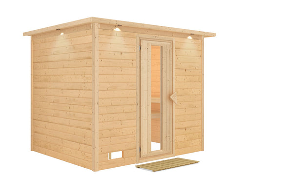 Sauna Sonara Massivholzsauna, Fronteinstieg