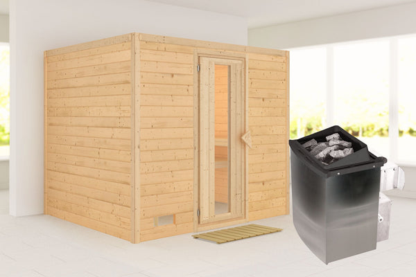 Sauna Sonara Massivholzsauna, Fronteinstieg