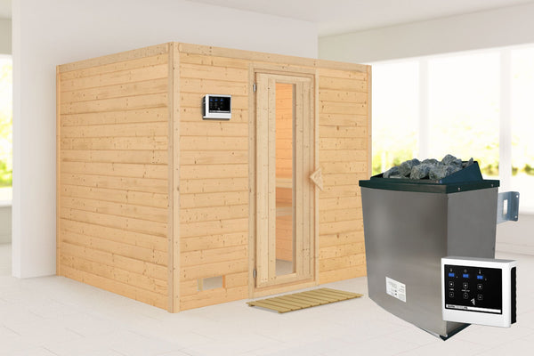 Sauna Sonara Massivholzsauna, Fronteinstieg