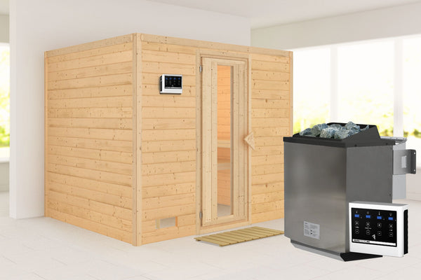 Sauna Sonara Massivholzsauna, Fronteinstieg