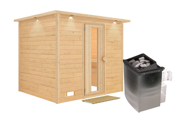 Sauna Sonara Massivholzsauna, Fronteinstieg