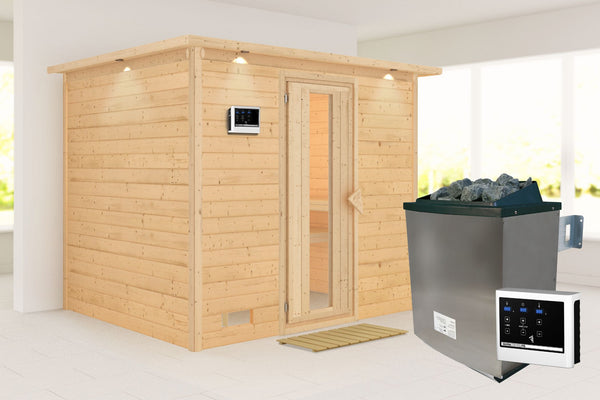 Sauna Sonara Massivholzsauna, Fronteinstieg