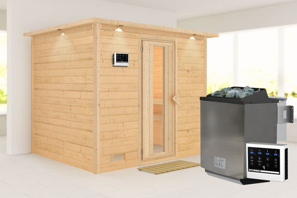 Sauna Sonara Massivholzsauna, Fronteinstieg