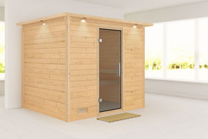 Sauna Sonara Massivholzsauna, Fronteinstieg