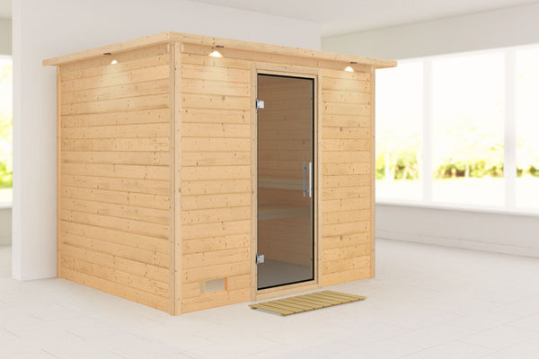 Sauna Sonara Massivholzsauna, Fronteinstieg