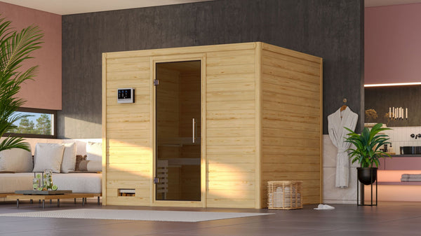Sauna Sonara Massivholzsauna, Fronteinstieg