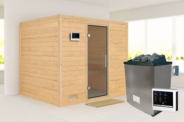 Sauna Sonara Massivholzsauna, Fronteinstieg