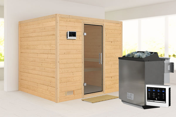 Sauna Sonara Massivholzsauna, Fronteinstieg