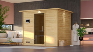 Sauna Sonara Massivholzsauna, Fronteinstieg