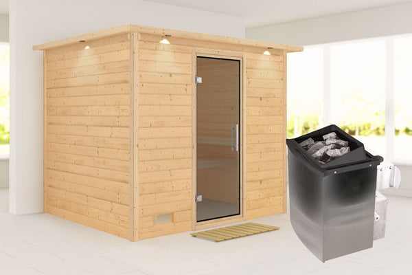 Sauna Sonara Massivholzsauna, Fronteinstieg