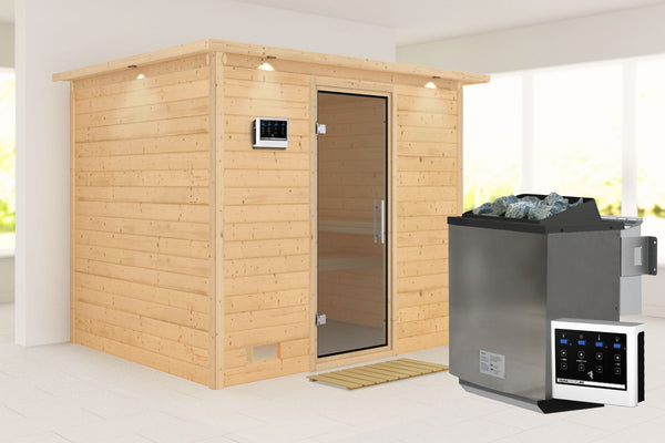 Sauna Sonara Massivholzsauna, Fronteinstieg