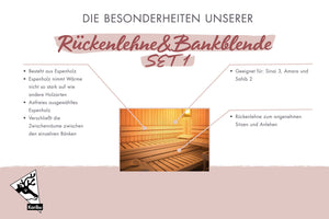 Bankblende und Rückenlehnenset