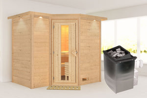 Sauna Sahib 2 Massivholzsauna, Eckeinstieg