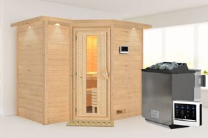 Sauna Sahib 2 Massivholzsauna, Eckeinstieg