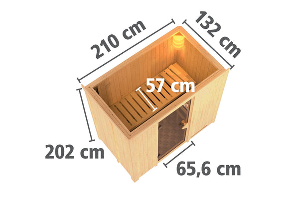 Sauna Variado Systemsauna, Fronteinstieg
