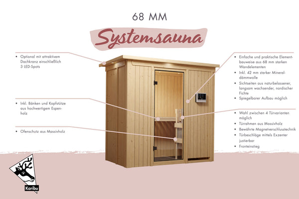 Sauna Variado Systemsauna, Fronteinstieg