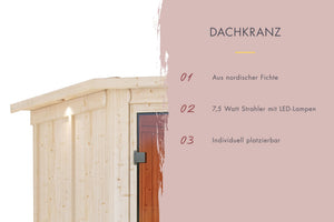 Sauna Variado Systemsauna, Fronteinstieg