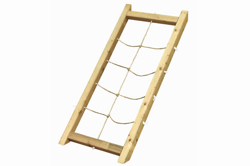 Netzrampe mit Kletternetz Kinderspielgerät, naturbelassen, 1,2 m Podesthöhe