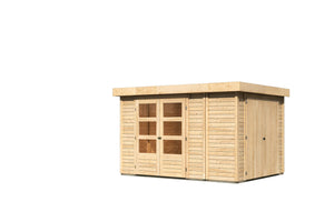 Gartenhaus Retola 4 SET Gartenhaus, naturbelassen, mit Anbauschrank